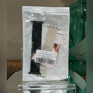 Braided Apple Watch Bands - Black and Cream